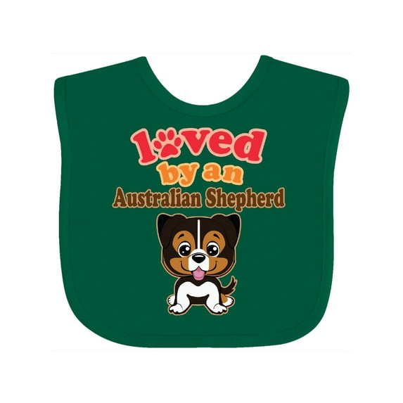Inktastic Australian Shepherd Dog Cute Boys or Girls Baby Bib