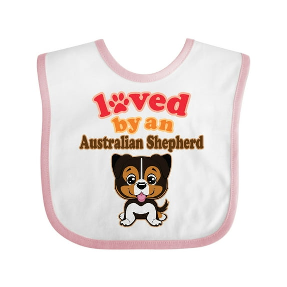 Inktastic Australian Shepherd Dog Cute Boys or Girls Baby Bib