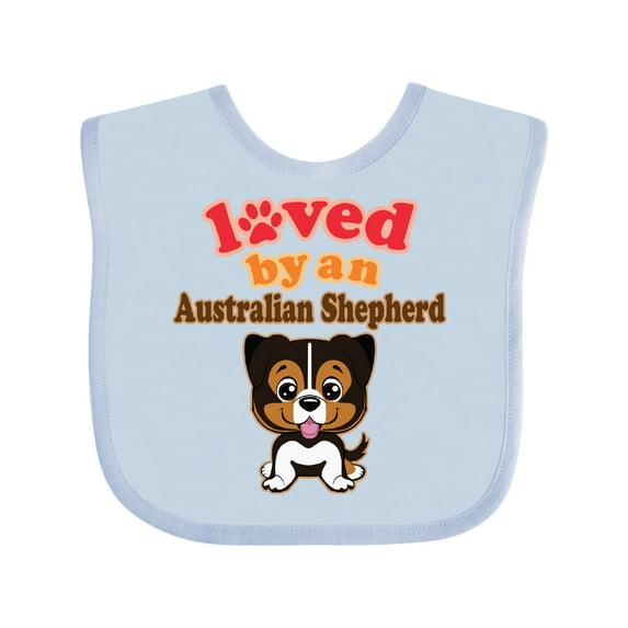 Inktastic Australian Shepherd Dog Cute Boys or Girls Baby Bib