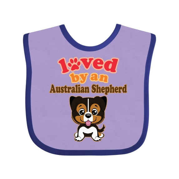 Inktastic Australian Shepherd Dog Cute Boys or Girls Baby Bib