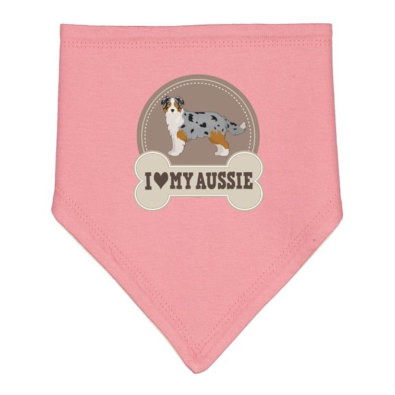 Inktastic Australian Shepherd Toy Aussie Baby Bandana Bib