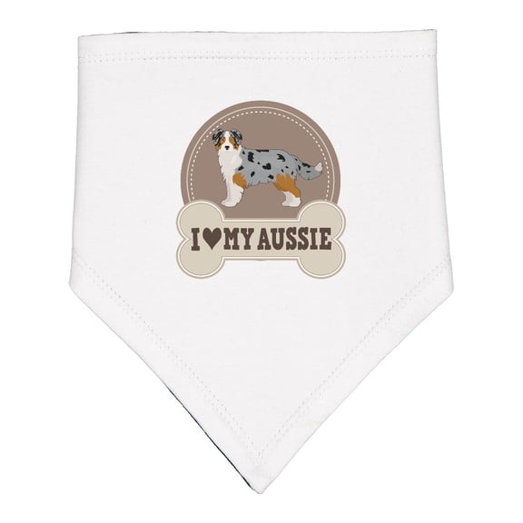 Inktastic Australian Shepherd Toy Aussie Baby Bandana Bib