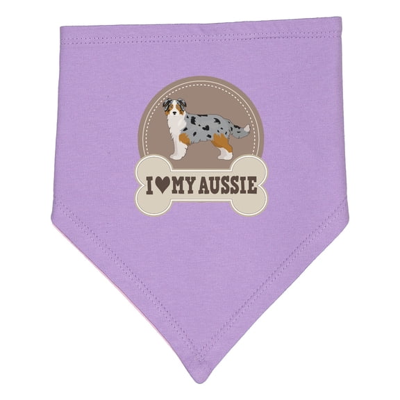 Inktastic Australian Shepherd Toy Aussie Baby Bandana Bib