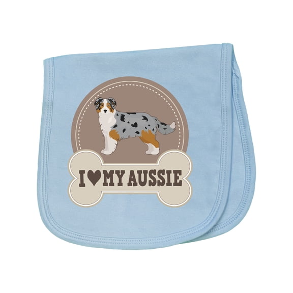 Inktastic Australian Shepherd Toy Aussie Baby Burp Cloth
