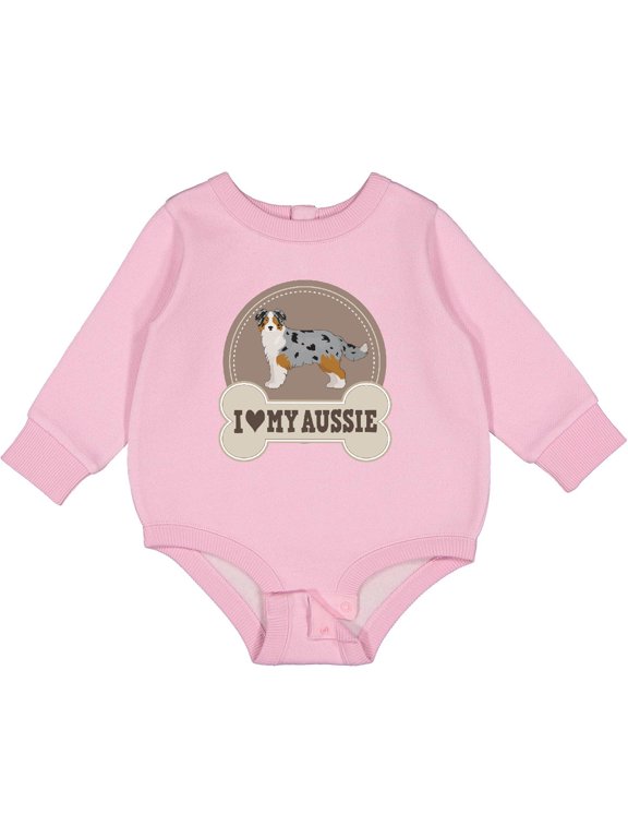 Australian Shepherd Toy Aussie Baby Fleece Bodysuit