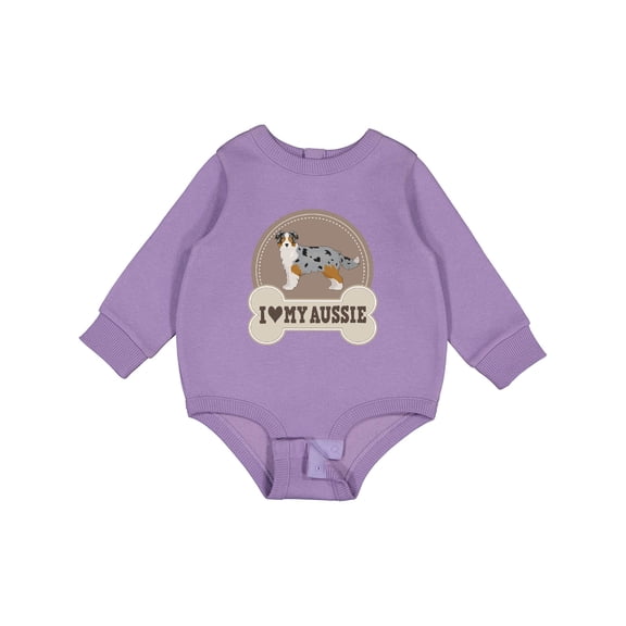 Inktastic Australian Shepherd Toy Aussie Baby Fleece Bodysuit