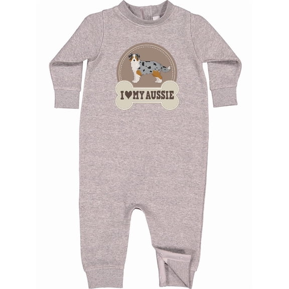 Inktastic Australian Shepherd Toy Aussie Baby Fleece Romper