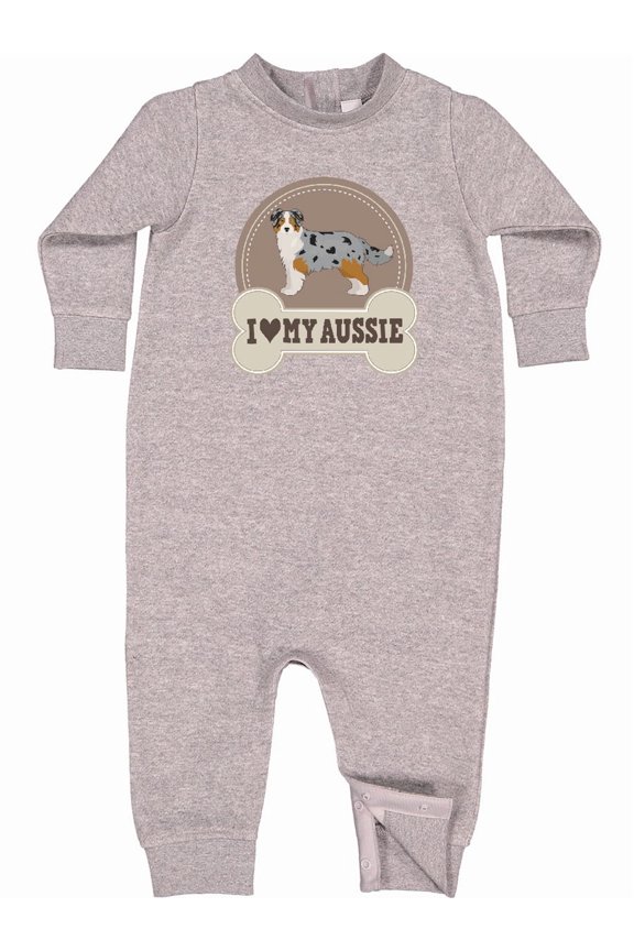 Australian Shepherd Toy Aussie Baby Fleece Romper