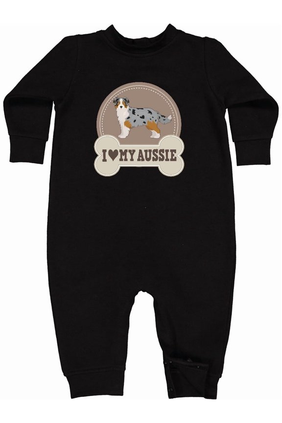 Australian Shepherd Toy Aussie Baby Fleece Romper