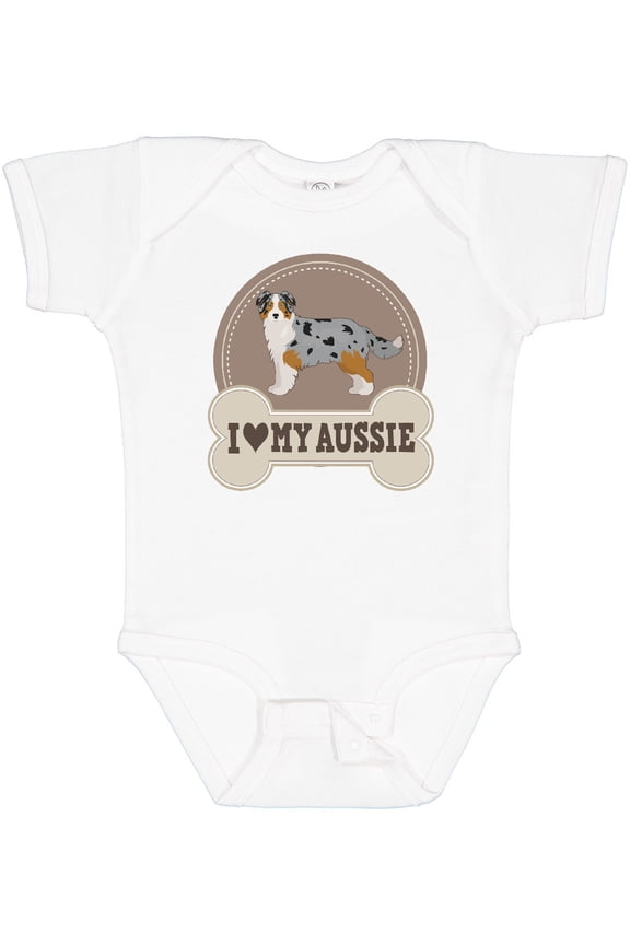 Australian Shepherd Toy Aussie Boys or Girls Baby Bodysuit