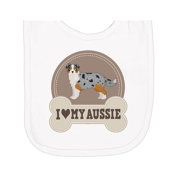 Inktastic Australian Shepherd Toy Aussie Newborn Bib