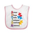 thumbnail image 1 of Inktastic Autism Acrostic Boys or Girls Baby Bib, 1 of 4