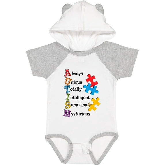 Inktastic Autism Acrostic Boys or Girls Baby Bodysuit