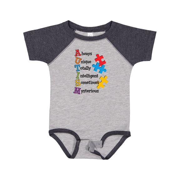 Inktastic Autism Acrostic Boys or Girls Baby Bodysuit