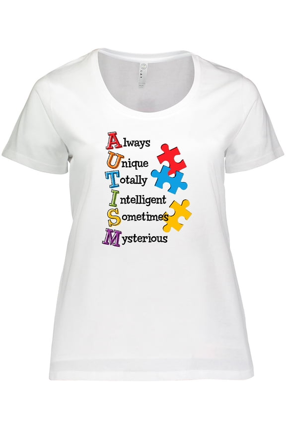 Autism Acrostic Women's Plus Size T-Shirt