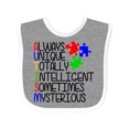thumbnail image 1 of Inktastic Autism Awareness Acronym Boys or Girls Baby Bib, 1 of 4