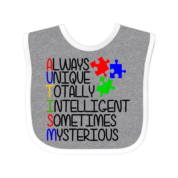 Inktastic Autism Awareness Acronym Boys or Girls Baby Bib