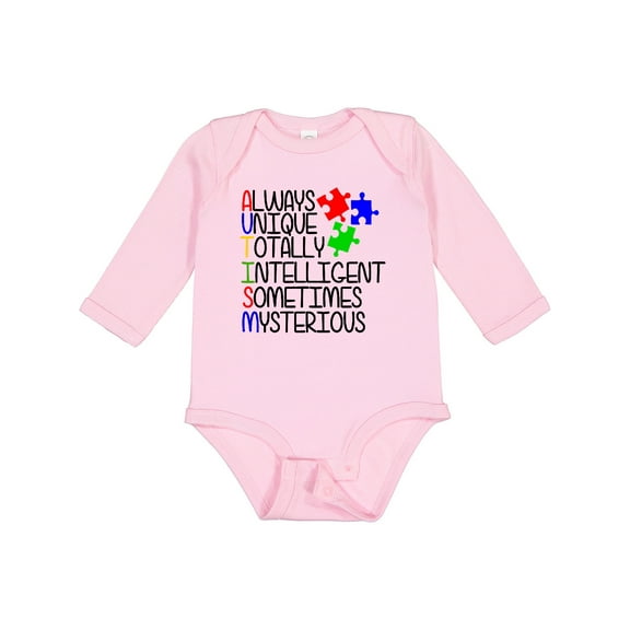 Inktastic Autism Awareness Acronym Boys or Girls Long Sleeve Baby Bodysuit