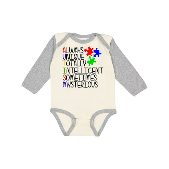 Inktastic Autism Awareness Acronym Boys or Girls Long Sleeve Baby Bodysuit