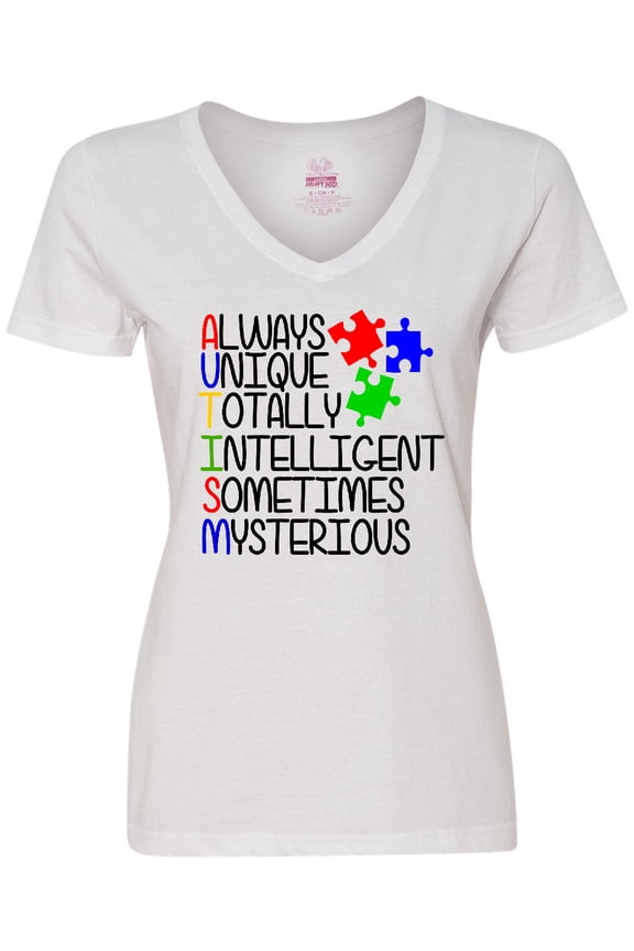 Autism Awareness Acronym Women's V-Neck T-Shirt