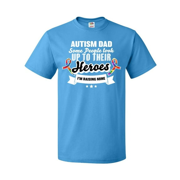 Inktastic Autism Awareness Autism Dad with Puzzle Ribbons T-Shirt