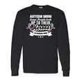 thumbnail image 1 of Inktastic Autism Awareness Autism Mom with Puzzle Ribbons Long Sleeve T-Shirt, 1 of 5