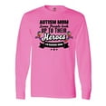 thumbnail image 1 of Inktastic Autism Awareness Autism Mom with Puzzle Ribbons Long Sleeve T-Shirt, 1 of 5