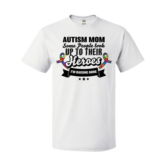Inktastic Autism Awareness Autism Mom with Puzzle Ribbons T-Shirt