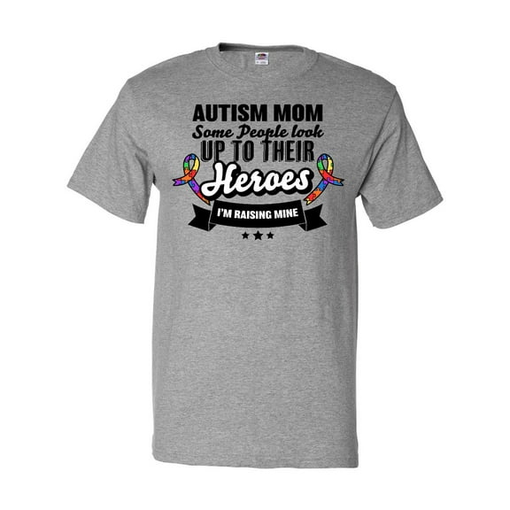 Inktastic Autism Awareness Autism Mom with Puzzle Ribbons T-Shirt