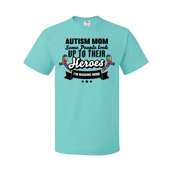 Inktastic Autism Awareness Autism Mom with Puzzle Ribbons T-Shirt