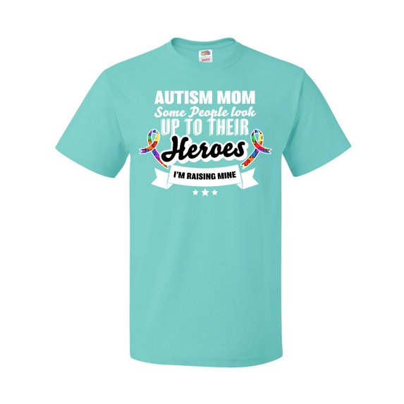 Inktastic Autism Awareness Autism Mom with Puzzle Ribbons T-Shirt