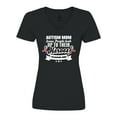 thumbnail image 1 of Inktastic Autism Awareness Autism Mom with Puzzle Ribbons Women's V-Neck T-Shirt, 1 of 5