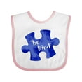 thumbnail image 1 of Inktastic Autism Awareness Be Kind Dark Blue Puzzle Piece Boys or Girls Baby Bib, 1 of 4