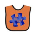 thumbnail image 1 of Inktastic Autism Awareness Be Kind Dark Blue Puzzle Piece Boys or Girls Baby Bib, 1 of 4