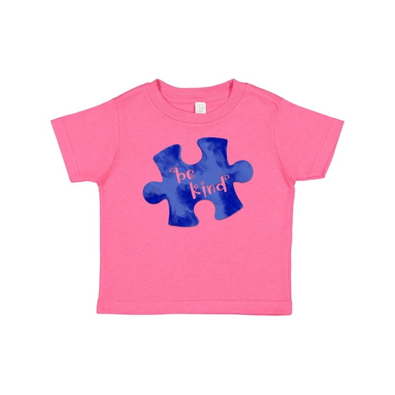Inktastic Autism Awareness Be Kind Dark Blue Puzzle Piece Boys or Girls Baby T-Shirt