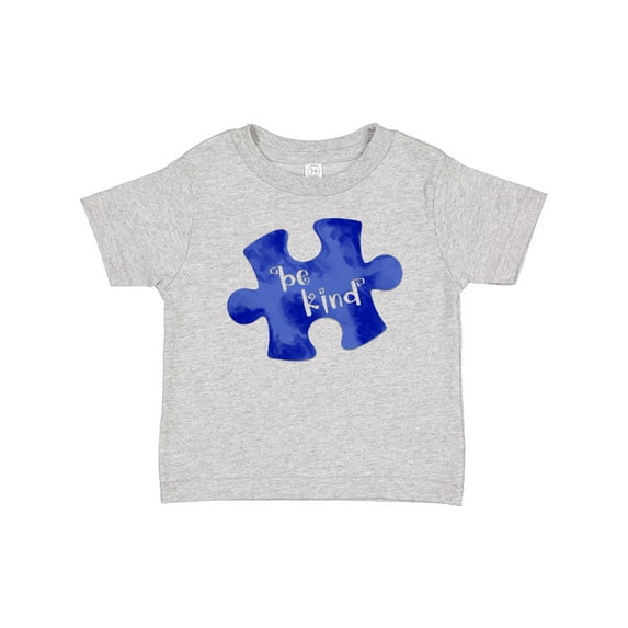 Inktastic Autism Awareness Be Kind Dark Blue Puzzle Piece Boys or Girls Baby T-Shirt