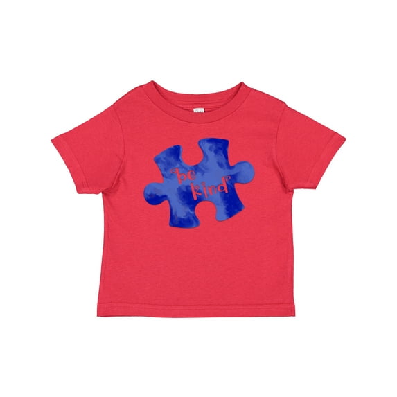 Inktastic Autism Awareness Be Kind Dark Blue Puzzle Piece Boys or Girls Baby T-Shirt