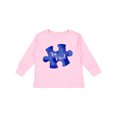 thumbnail image 1 of Inktastic Autism Awareness Be Kind Dark Blue Puzzle Piece Boys or Girls Long Sleeve Toddler T-Shirt, 1 of 5