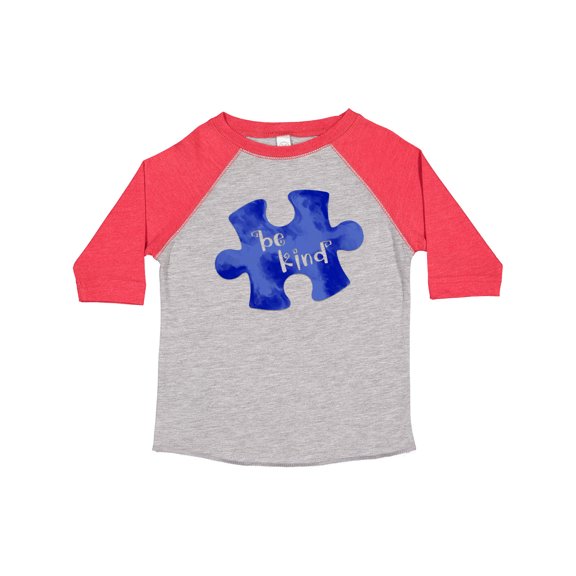 Inktastic Autism Awareness Be Kind Dark Blue Puzzle Piece Boys or Girls Toddler T-Shirt
