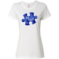 thumbnail image 1 of Inktastic Autism Awareness Be Kind Dark Blue Puzzle Piece Women's T-Shirt, 1 of 5
