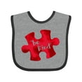 thumbnail image 1 of Inktastic Autism Awareness Be Kind Red Puzzle Piece Boys or Girls Baby Bib, 1 of 4
