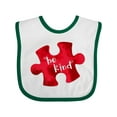 thumbnail image 1 of Inktastic Autism Awareness Be Kind Red Puzzle Piece Boys or Girls Baby Bib, 1 of 4