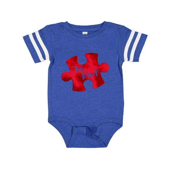 Inktastic Autism Awareness Be Kind Red Puzzle Piece Boys or Girls Baby Bodysuit