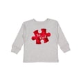 thumbnail image 1 of Inktastic Autism Awareness Be Kind Red Puzzle Piece Boys or Girls Long Sleeve Toddler T-Shirt, 1 of 5