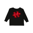 thumbnail image 1 of Inktastic Autism Awareness Be Kind Red Puzzle Piece Boys or Girls Long Sleeve Toddler T-Shirt, 1 of 5