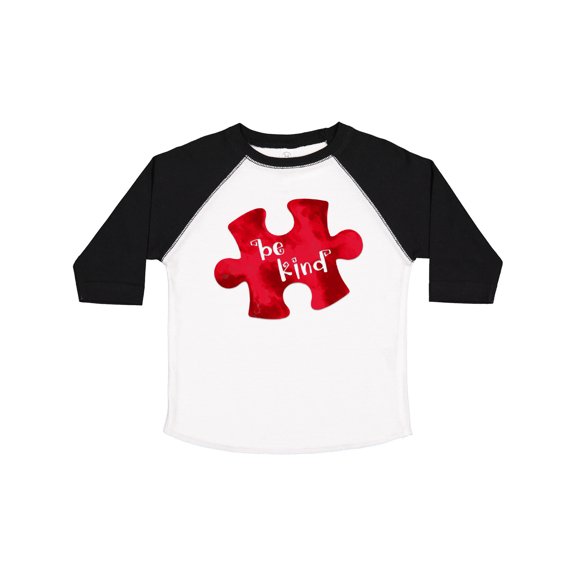 Inktastic Autism Awareness Be Kind Red Puzzle Piece Boys or Girls Toddler T-Shirt
