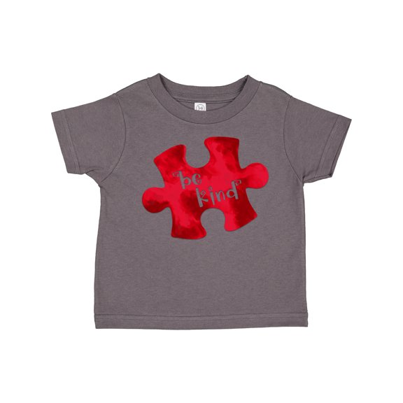 Inktastic Autism Awareness Be Kind Red Puzzle Piece Boys or Girls Toddler T-Shirt
