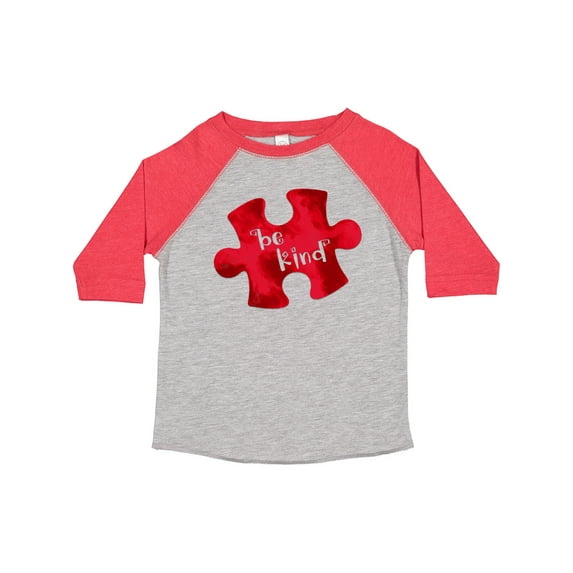 Inktastic Autism Awareness Be Kind Red Puzzle Piece Boys or Girls Toddler T-Shirt