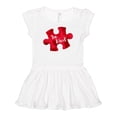 thumbnail image 1 of Inktastic Autism Awareness Be Kind Red Puzzle Piece Girls Baby Dress, 1 of 5