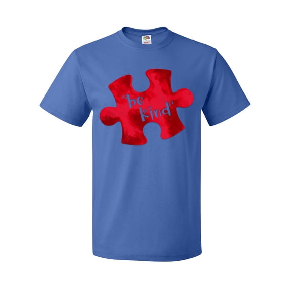 Inktastic Autism Awareness Be Kind Red Puzzle Piece T-Shirt